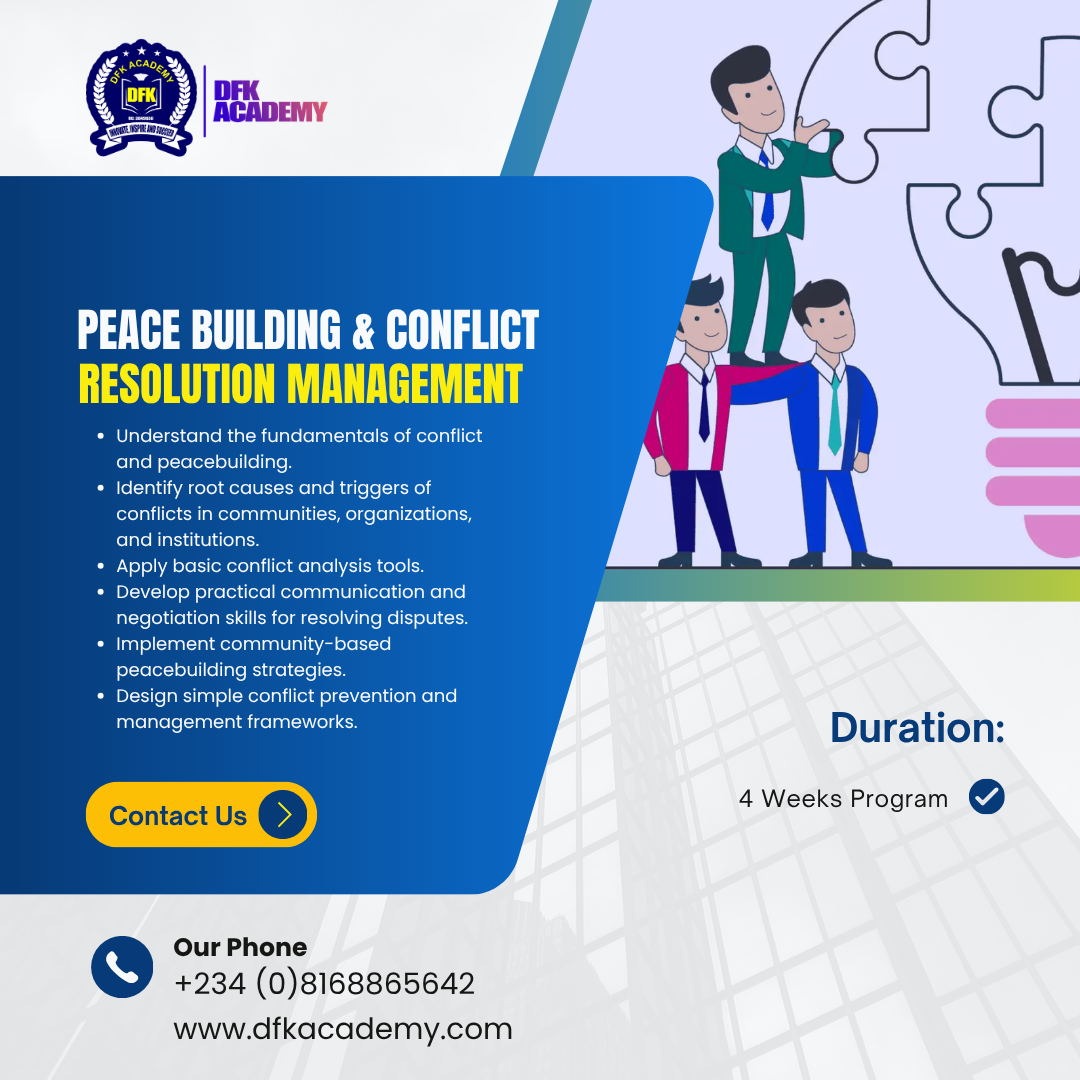 Peace Building, Conflict Resolution & Management
